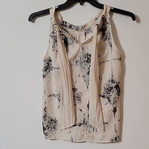 INC Stylish Cream and Black Women's Top
